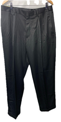 Haggar Classic Fit Pleated Black Dress Pants Hidden Expandable Waist 36Wx30L