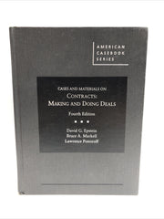 Cases and Materials on Contracts Book: Making and Doing Deals 4th American Case