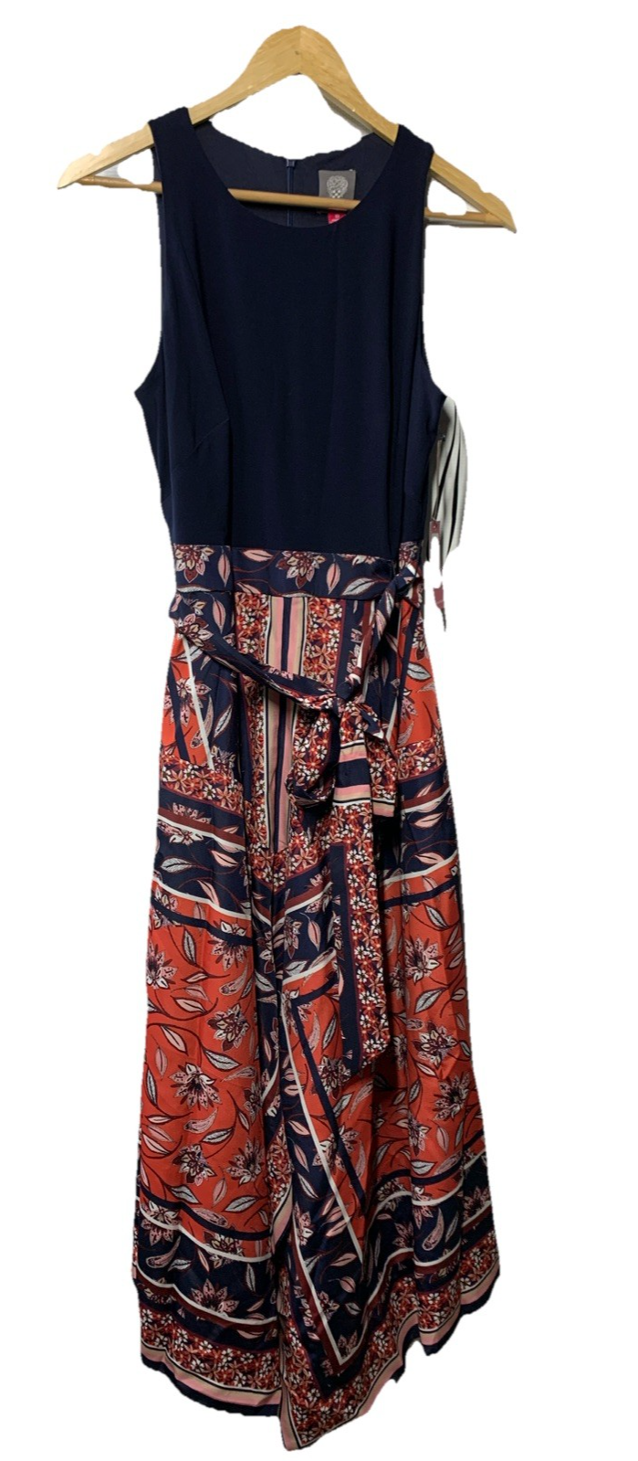 Vince Camuto Women's Hankerchief Hem Dress VC0M1974 Sleeveless Size 10 Flowy