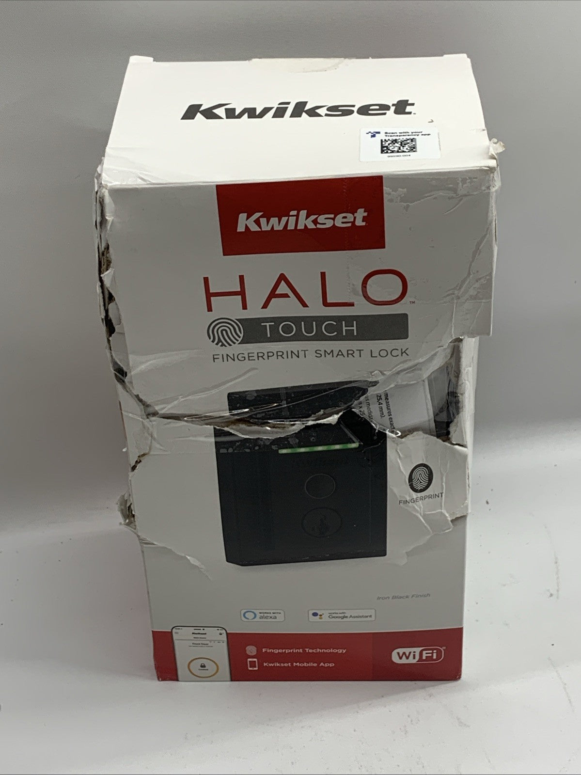 Kwikset Halo Touch Fingerprint Wi-Fi Smart Lock Keyless Entry Door - 99590-004
