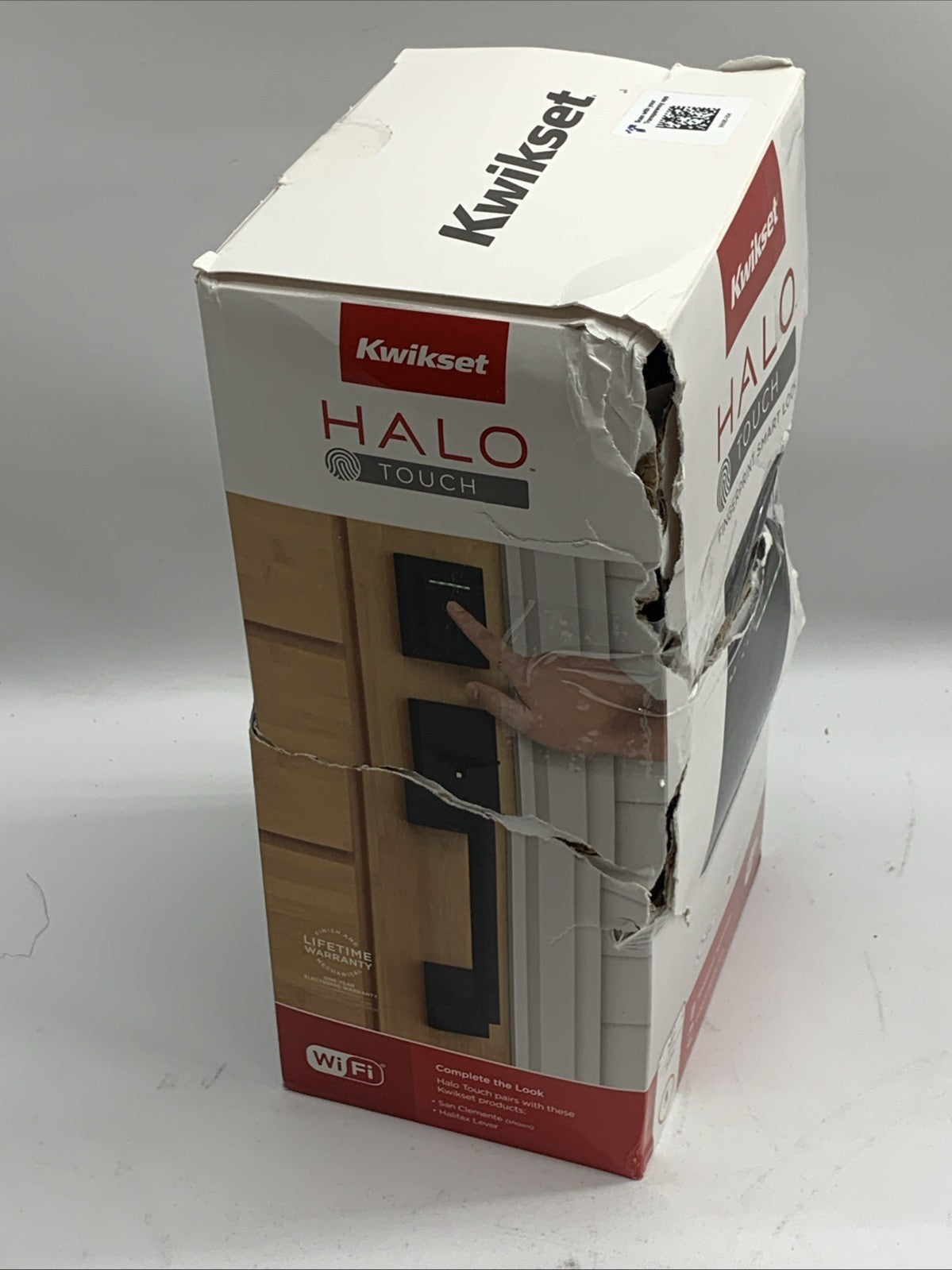 Kwikset Halo Touch Fingerprint Wi-Fi Smart Lock Keyless Entry Door - 99590-004