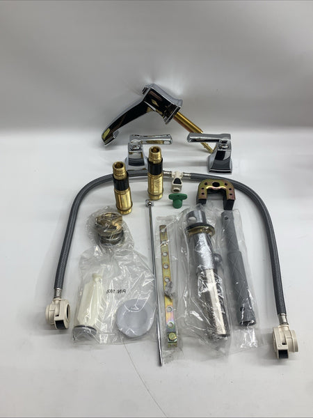 Moen TV6220 Boardwalk Chrome Two-Handle High Arc Widespread Bathroom Sink Faucet