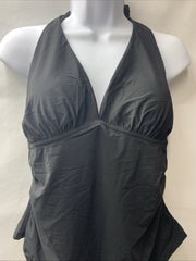 Popilush Women's Tankini Bathing Swimsuits V-neck Swimwear Two-Piece Size Large