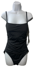 La Blanca Women's One Piece Swimsuit Island Goddess Shirred Side Bathing Size 12