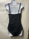La Blanca Women's One Piece Swimsuit Island Goddess Shirred Side Bathing Size 12