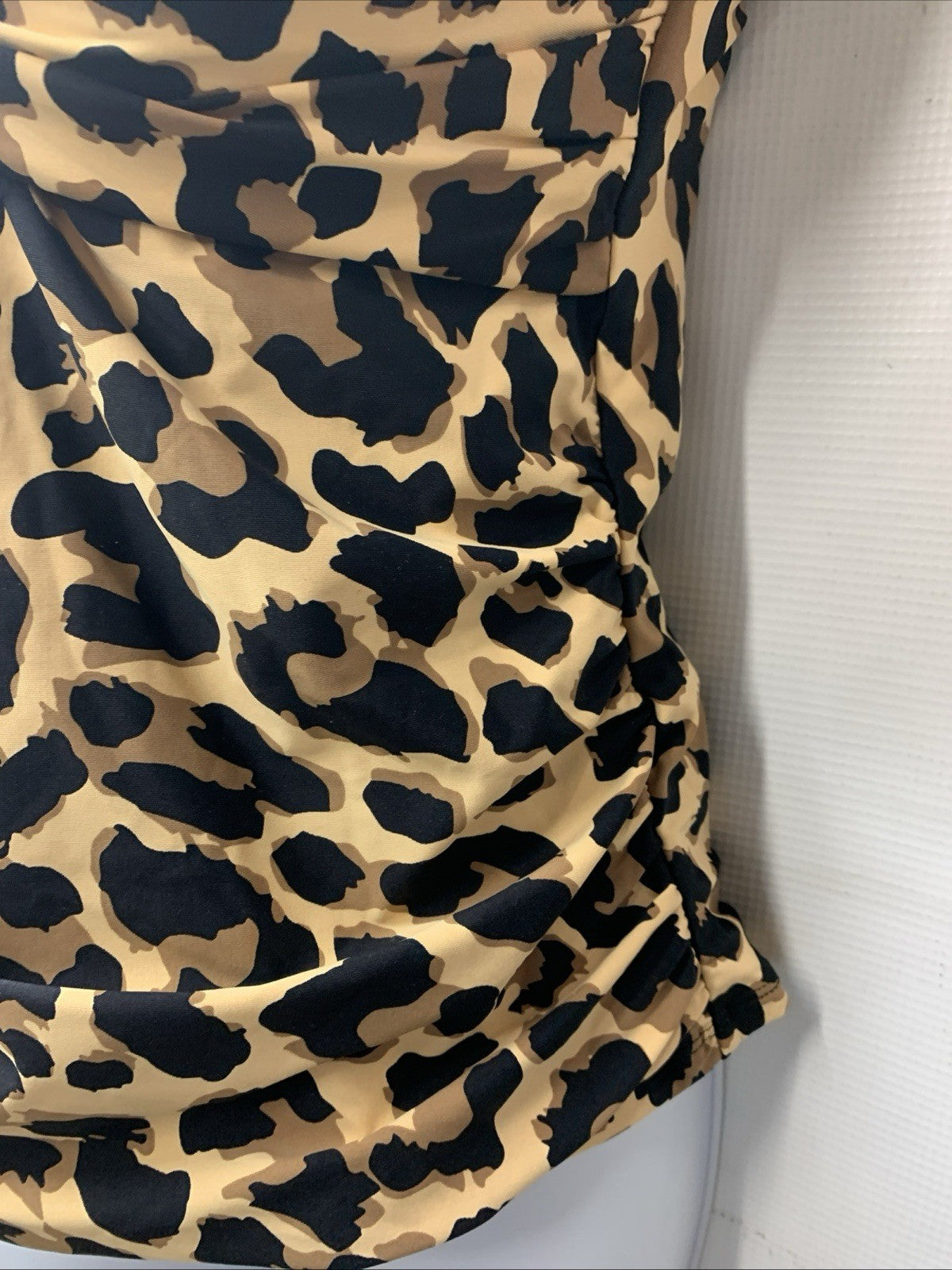 La Blanca LB4BG68 Women's Multicolor Tankini Swimsuit Top Leopard Size V-Neck 8