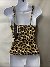 La Blanca LB4BG68 Women's Multicolor Tankini Swimsuit Top Leopard Size V-Neck 8
