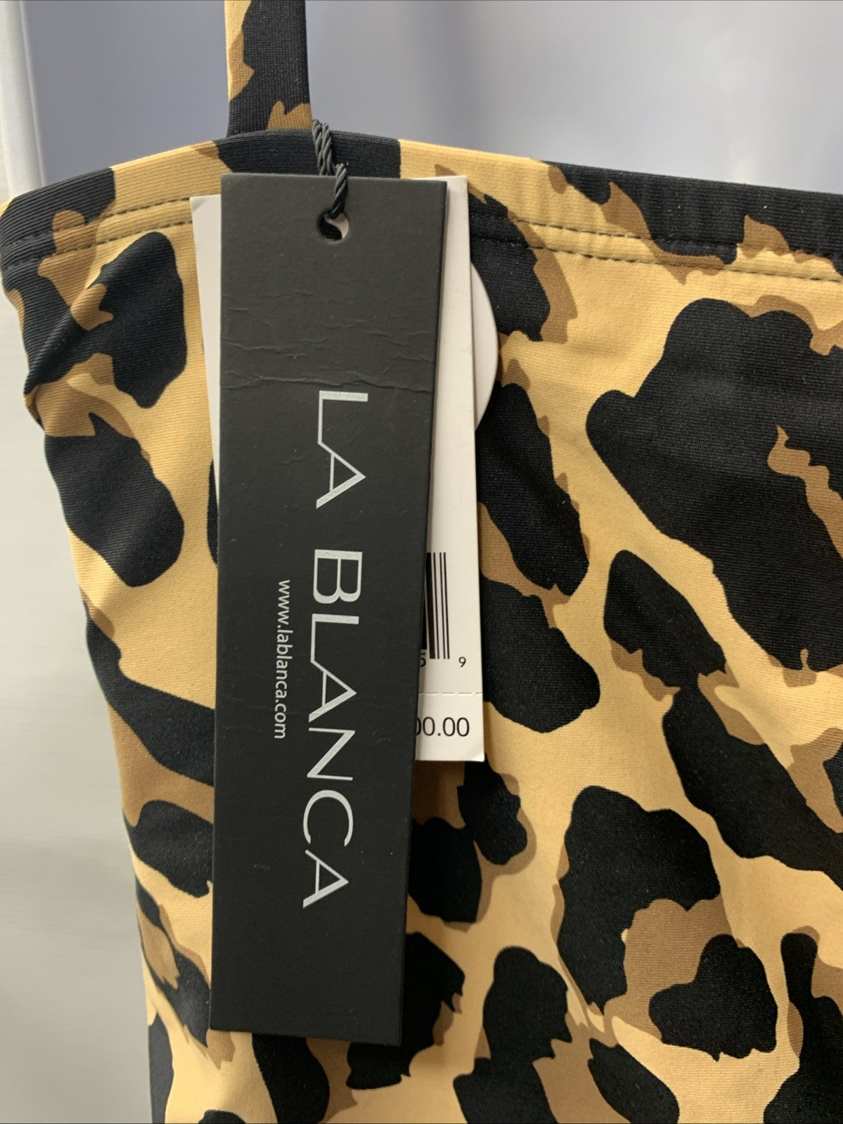 La Blanca LB4BG68 Women's Multicolor Tankini Swimsuit Top Leopard Size V-Neck 8