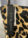 La Blanca LB4BG68 Women's Multicolor Tankini Swimsuit Top Leopard Size V-Neck 8