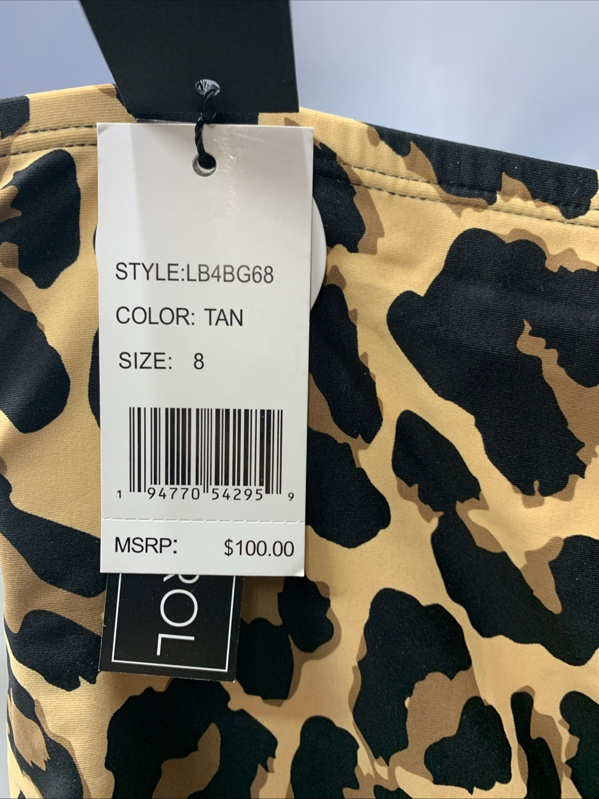 La Blanca LB4BG68 Women's Multicolor Tankini Swimsuit Top Leopard Size V-Neck 8