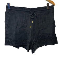 La Blanca Beach Short Swimsuit Cover Up Swim Trunks, Black Seaside Covers, Small