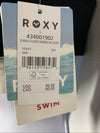 Roxy Women's Bandeau w/Lattice Bikini Top Removable Strap & Pads Swimwear Black