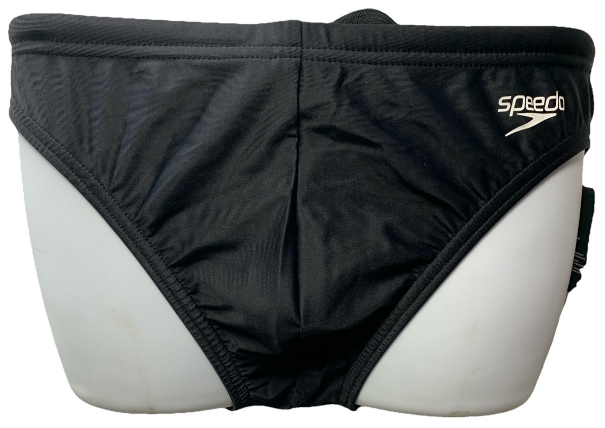 Speedo Men's Competition Training Suit Diving Swimming Brief Black Underwear 32