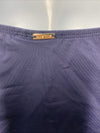 Anne Cole Swimsuit One Piece Twist Front Shirred Bandeau Navy Swimwear Size 10