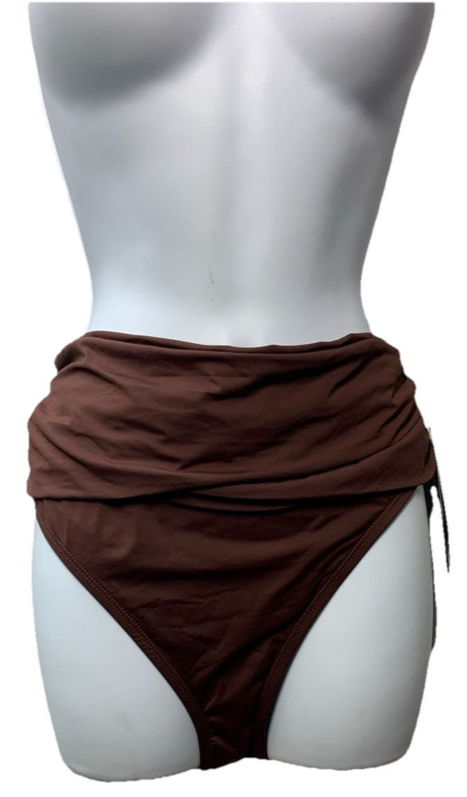 La Blanca Island Goddess Womens Banded Mid Waist Bikini Bottom Underwear Size 14