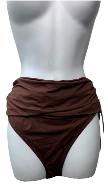 La Blanca Island Goddess Womens Banded Mid Waist Bikini Bottom Underwear Size 14