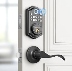 Akagear DS10 Keyless Entry Door Lock 2 Lever Handle Fingerprint Door Lock Keypad