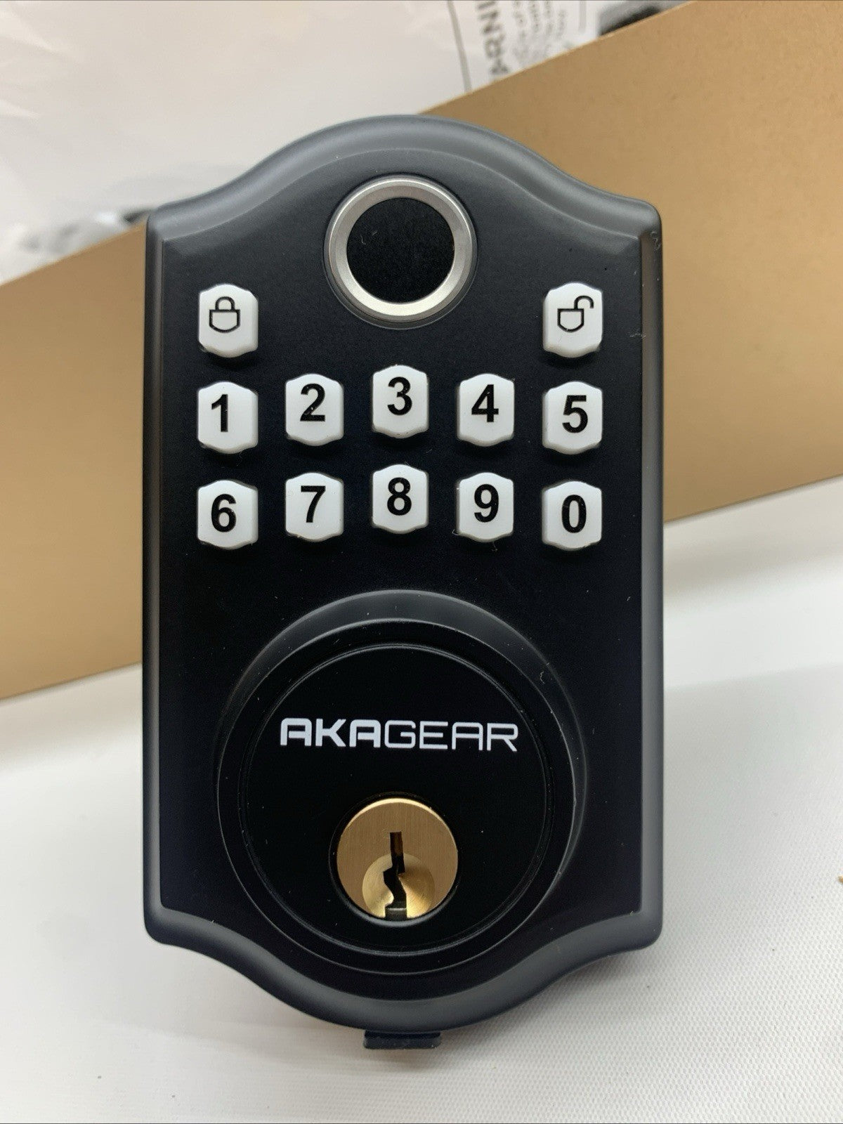 Akagear DS10 Keyless Entry Door Lock 2 Lever Handle Fingerprint Door Lock Keypad