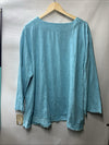 Jess & Jane Mineral Washed Tunic Top Shirt M94 Size 2X Long Sleeve M94-1933