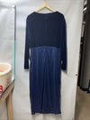 Hanna Nikole Women's Plus Size Velvet Side Slit Sequin Dress V Neck - Size 20W