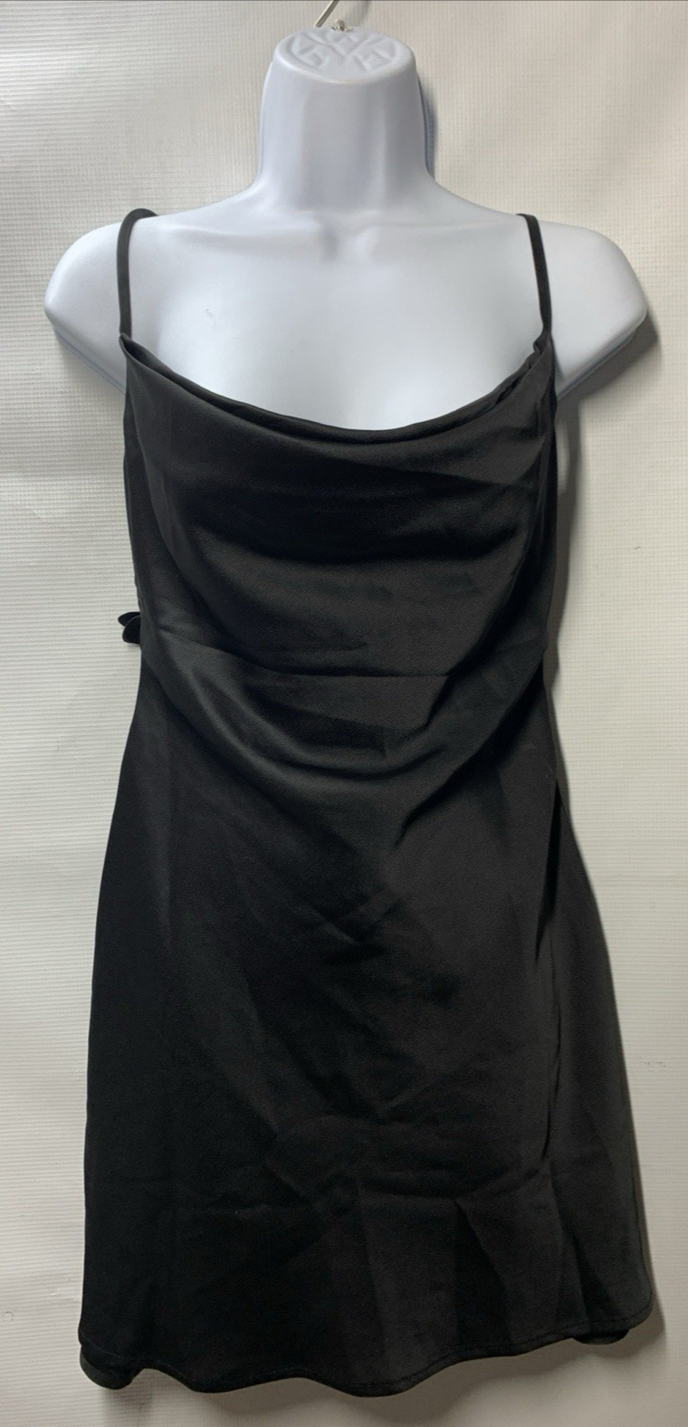 Lulus Women's Pandora Flower Back Mini Evening Dress Sleeveless Black Size Small