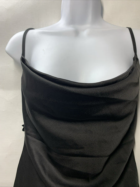 Lulus Women's Pandora Flower Back Mini Evening Dress Sleeveless Black Size Small