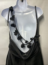 Lulus Women's Pandora Flower Back Mini Evening Dress Sleeveless Black Size Small