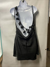 Lulus Women's Pandora Flower Back Mini Evening Dress Sleeveless Black Size Small