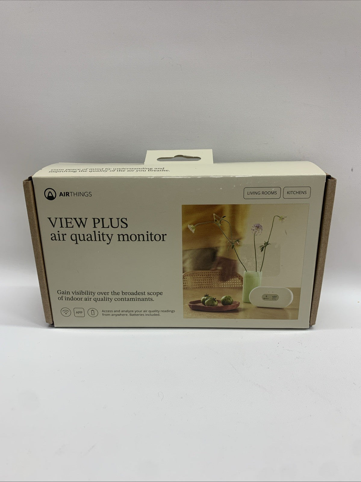 Airthings 2960 View Plus - Battery Powered Radon & Air Quality Monitor PM CO2
