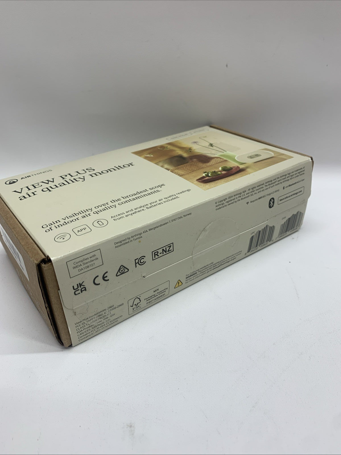 Airthings 2960 View Plus - Battery Powered Radon & Air Quality Monitor PM CO2