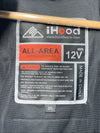 Mens Heated Jacket with Detachable Hood Waterproof Winter Outdoor Size 3XL Black