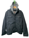 Levi's Men's Washed Cotton Hooded Military Jacket Hooded Long Sleeve Size Large