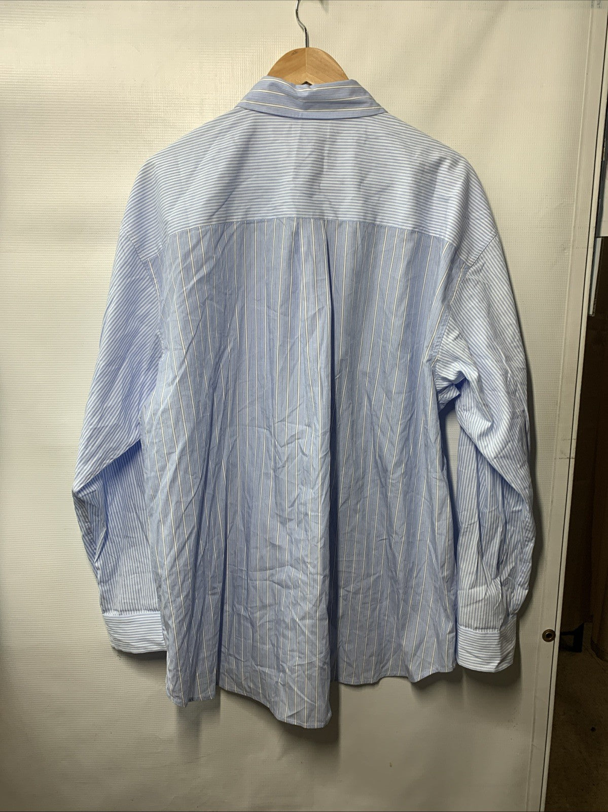 JOE'S JEANS Women's The Boyfriend Shirt Long Sleeve Blue/White Stripes Size XL