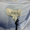 JOE'S JEANS Women's The Boyfriend Shirt Long Sleeve Blue/White Stripes Size XL