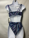 Spyder Women's Two Piece Swimsuit Midnight Blue Hipster Bottom Size Medium
