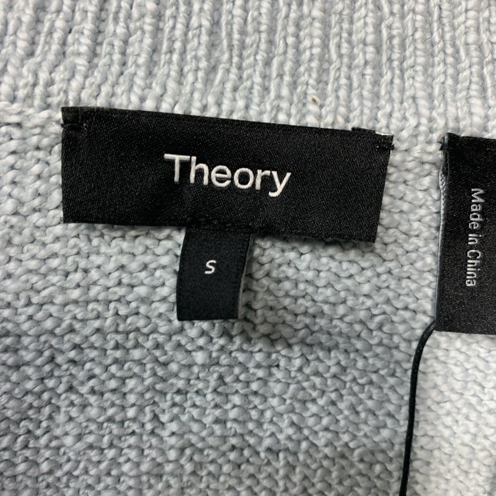 Theory Boucle Boy Merino Wool Blend Knit Polo Sweater Long Sleeve Collar Size S