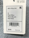 Theory Boucle Boy Merino Wool Blend Knit Polo Sweater Long Sleeve Collar Size S