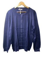 GRACE KARIN Women's Long Sleeve Button Up Shirt Cable Knit Cardigan Size 3XL