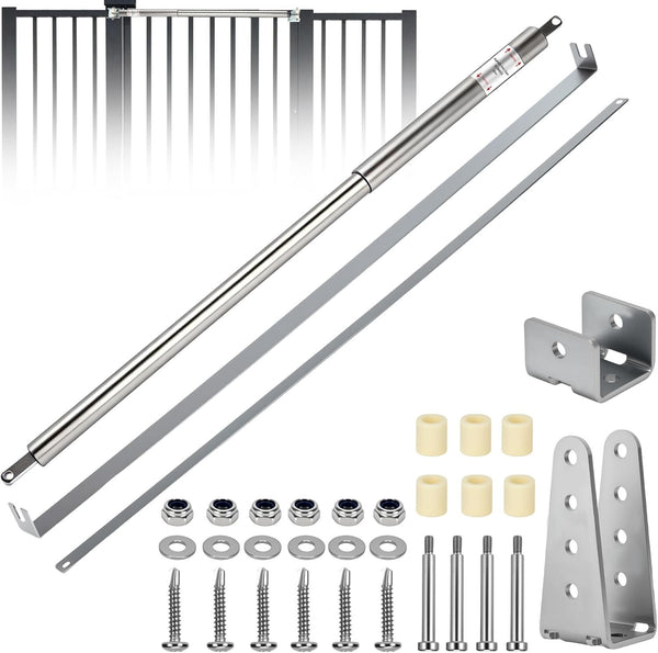 Gelriuny TB400SS Hydraulic Outdoor Gate Closer for 75 to 175 lbs Stainless Steel