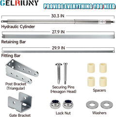 Gelriuny TB400SS Hydraulic Outdoor Gate Closer for 75 to 175 lbs Stainless Steel