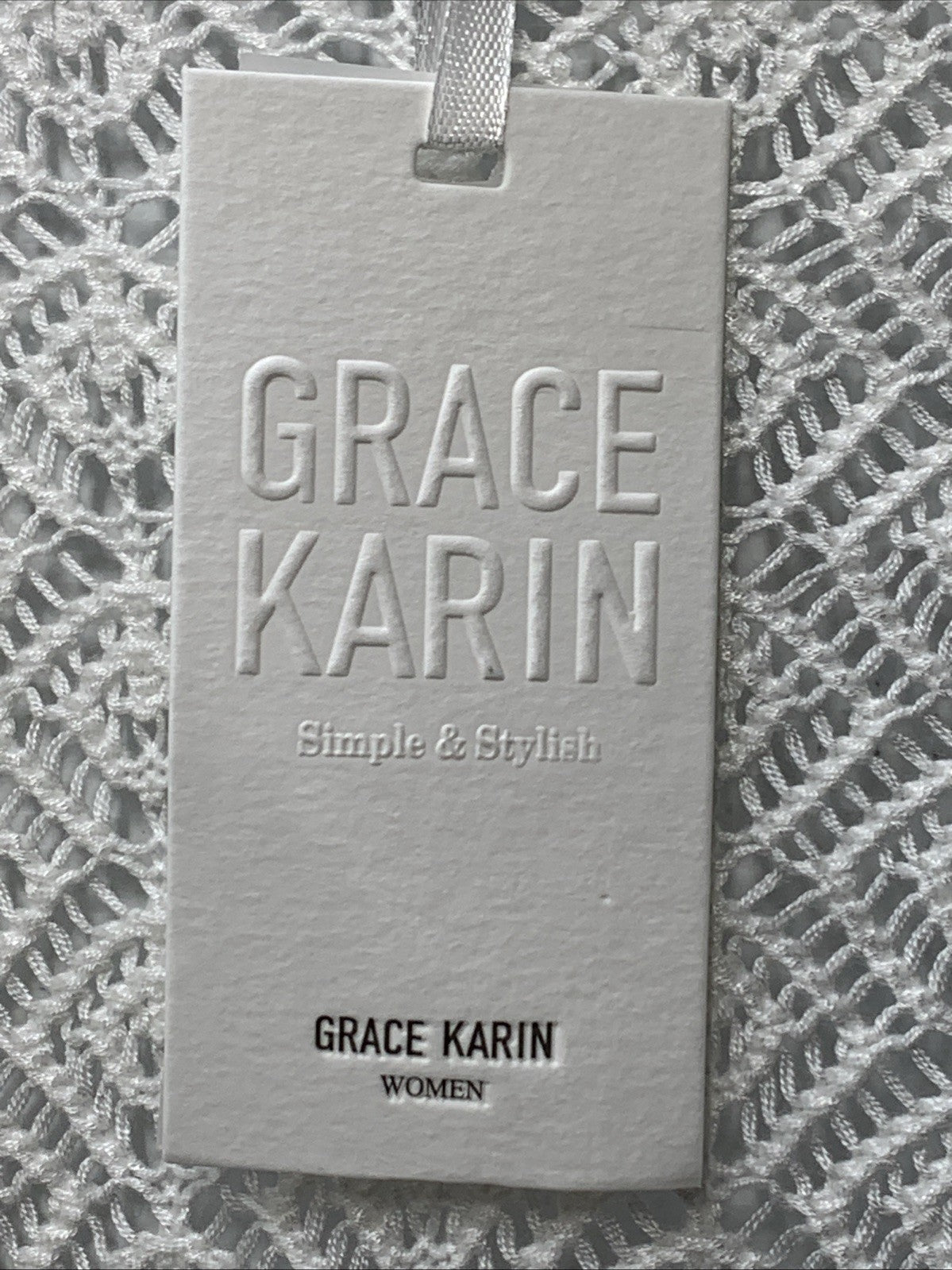 GRACE KARIN Womens Long Sleeve Open Front Cropped Cardigan White 2XL Lightweight