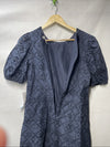 London Times Summer Puff Sleeve Mini Short Cotton Eyelet Women Dress Sz 6 T7424M
