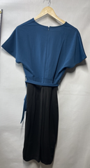 GRACE KARIN Women's Business Office Work Pencil Dress L Blue/Black Short Sleeve
