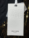 GRACE KARIN Sparkly Sequin Party Night Cocktail Dress for Women Size XL Gold