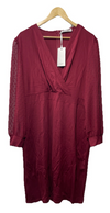 GRACE KARIN Women's Pencil Work Dresses Long Sleeve Wrap Size 3XL Red V-neck