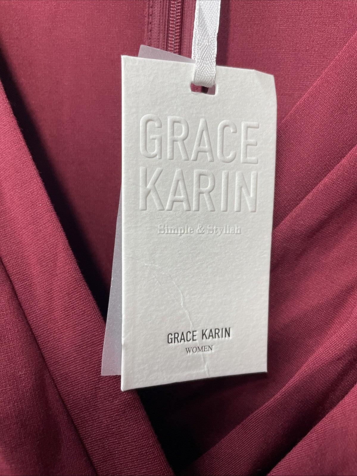 GRACE KARIN Women's Pencil Work Dresses Long Sleeve Wrap Size 3XL Red V-neck