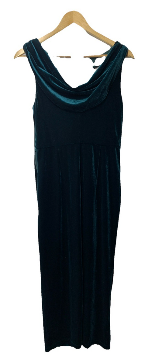 GRACE KARIN Womens Cowl Neck Long Formal Dresses Fall Velvet M Green Sleeveless