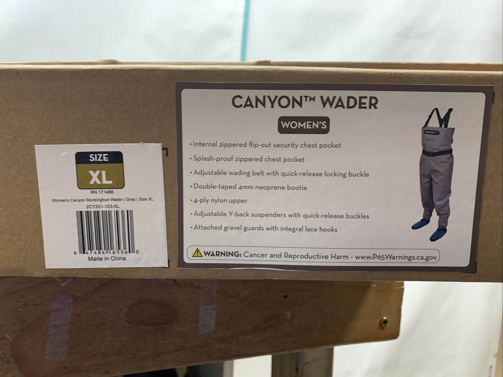 FROGG TOGGS Women's Canyon Stockingfoot Wader Gray 2CY251-103-XL Size X-Large