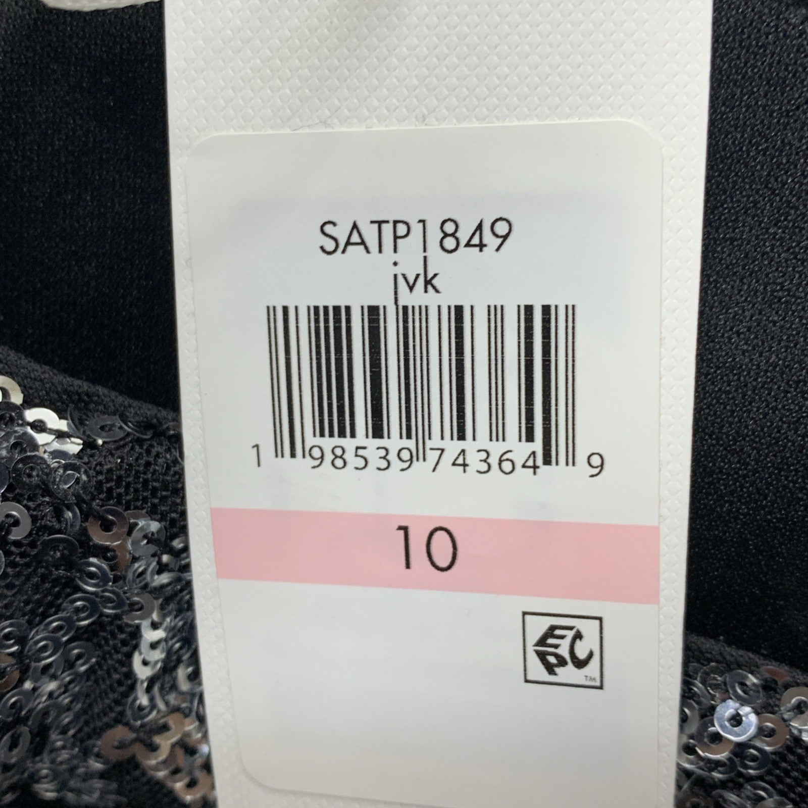 Siena Sleeveless Criss Cross Neckline Side Slit Sequin Mesh Cocktail Party SZ 10