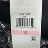Siena Sleeveless Criss Cross Neckline Side Slit Sequin Mesh Cocktail Party SZ 10